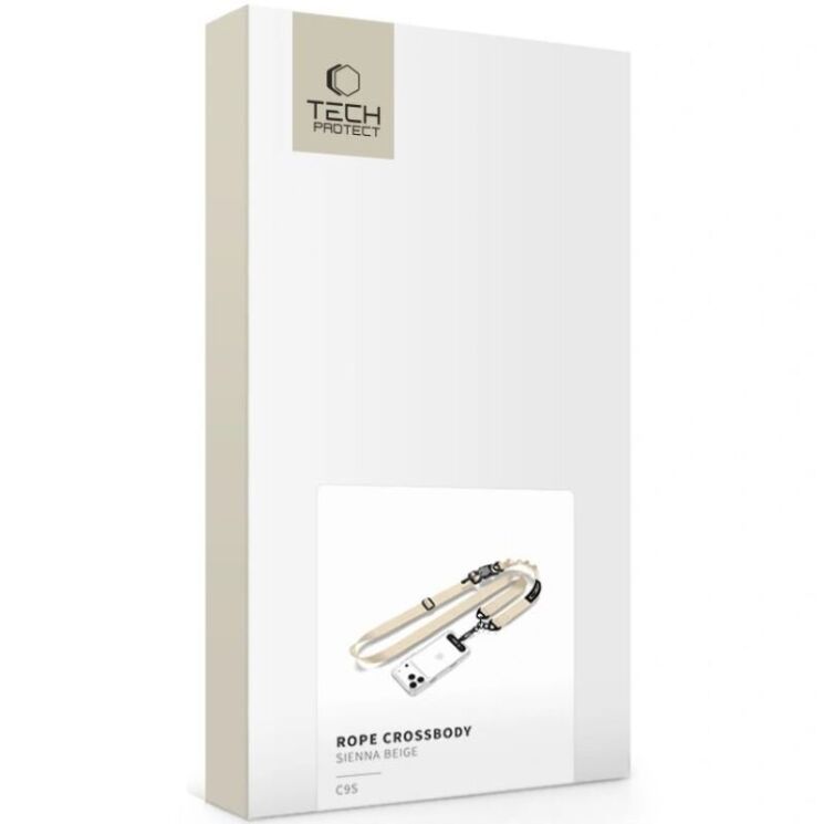 Ремешок для смартфона Tech-Protect C9S Rope Crossbody - Beige (983018E) Ремешок для смартфона Tech-Protect C9S Rope Crossbody - Beige: фото 5 из 8