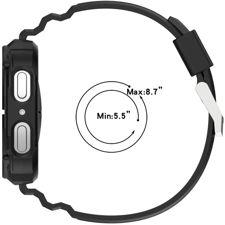 Ремінець Reframe Storm Fit для Samsung Galaxy Watch 8 (44mm) - Black: фото 9 з 10