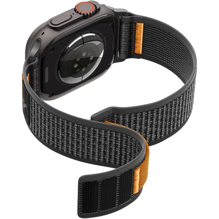 Ремешок Spigen Athlex Air 2 для Apple Watch 46 / 45 / 44 / SE 44 / 42 (Series 1-3) / Ultra / Ultra 2 / Ultra 3 (AMP10607) - Black / Orange: фото 6 из 18