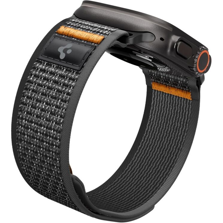 Ремешок Spigen Athlex Air 2 для Apple Watch 46 / 45 / 44 / SE 44 / 42 (Series 1-3) / Ultra / Ultra 2 / Ultra 3 (AMP10607) - Black / Orange: фото 7 из 18