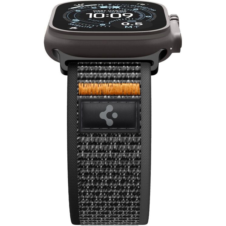 Ремешок Spigen Athlex Air 2 для Apple Watch 46 / 45 / 44 / SE 44 / 42 (Series 1-3) / Ultra / Ultra 2 / Ultra 3 (AMP10607) - Black / Orange: фото 10 из 18