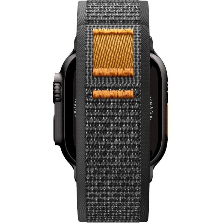 Ремешок Spigen Athlex Air 2 для Apple Watch 46 / 45 / 44 / SE 44 / 42 (Series 1-3) / Ultra / Ultra 2 / Ultra 3 (AMP10607) - Black / Orange: фото 9 из 18