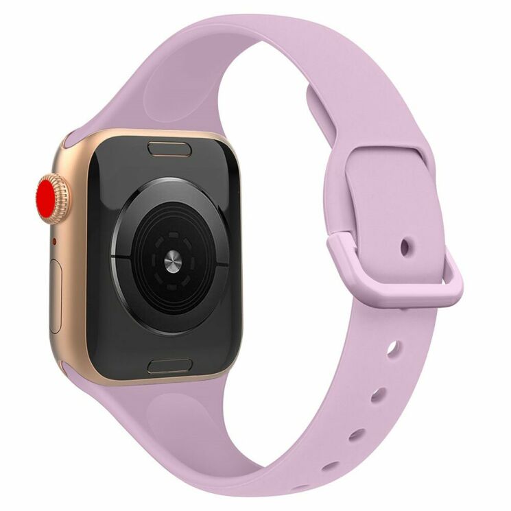 Ремешок UniCase Silicone Strap для Apple Watch 42 (Series 10) / 41 / 40 / SE 40 / 38 - Light Purple: фото 2 из 5
