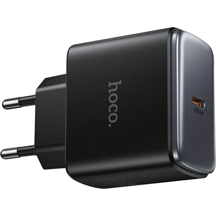 Мережевий зарядний пристрій Hoco C159A Upgrade PD65W (Type-C) - Black: фото 4 з 8