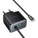 Сетевое зарядное устройство Hoco C164A PD30W+QC3.0 + кабель Type-C - Black (995689B). Фото 4 из 6