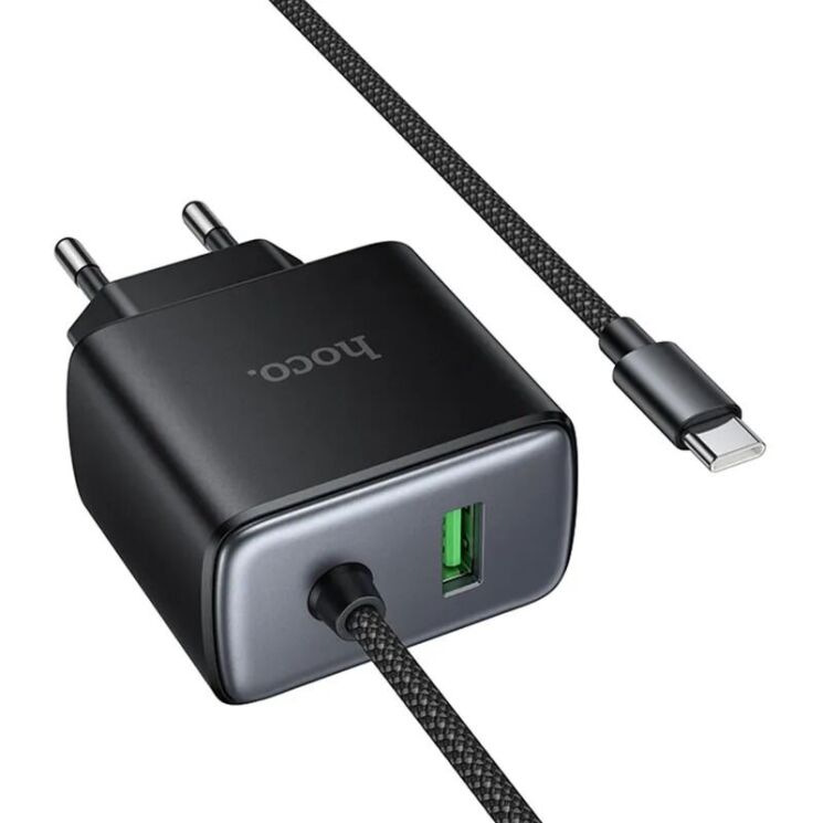 Сетевое зарядное устройство Hoco C164A PD30W+QC3.0 + кабель Type-C - Black (995689B) Сетевое зарядное устройство Hoco C164A PD30W+QC3.0 + кабель Type-C - Black: фото 4 из 6