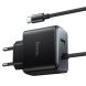 Сетевое зарядное устройство Hoco C164A PD30W+QC3.0 + кабель Type-C - Black (995689B). Фото 2 из 6