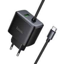 Сетевое зарядное устройство Hoco C164A PD30W+QC3.0 + кабель Type-C - Black: фото 1 из 6