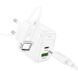 Сетевое зарядное устройство Hoco CS55A Surplus PD30W+QC3.0 + кабель Type-C to Type-C - White (960118W). Фото 3 из 8