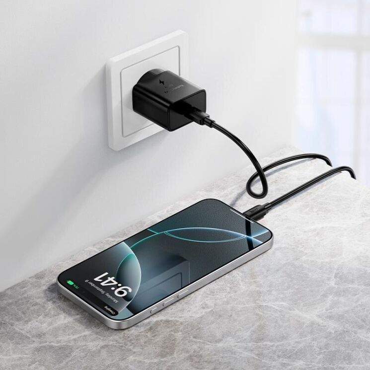 Мережевий зарядний пристрій Hoco N76 PD25W (Type-C) - Black (995647B) Мережевий зарядний пристрій Hoco N76 PD25W (Type-C) - Black: фото 9 з 9