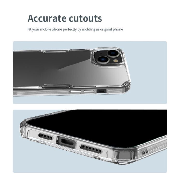 Силиконовый чехол NILLKIN Nature TPU Pro для Apple iPhone 15 Plus - Transparent: фото 17 из 20