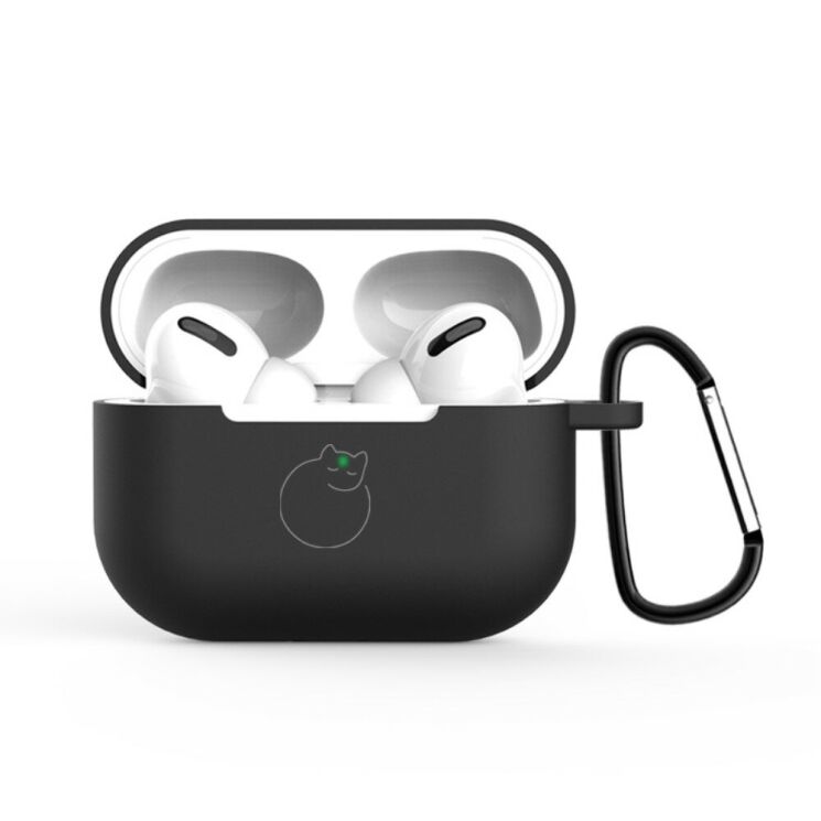 Силіконовий чохол UniCase Black Style для AirPods Pro - Lazy Cat: фото 1 з 7