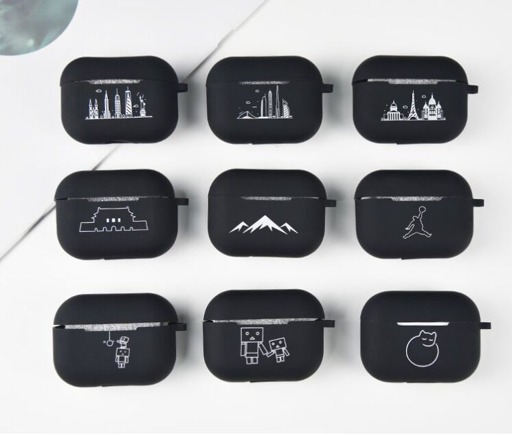 Силіконовий чохол UniCase Black Style для AirPods Pro - Lazy Cat: фото 7 з 7