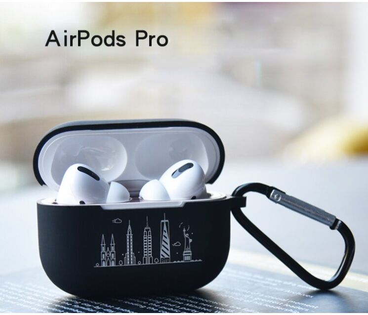 Силіконовий чохол UniCase Black Style для AirPods Pro - Lazy Cat: фото 3 з 7
