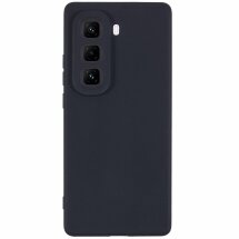 Силиконовый (TPU) чехол Deexe Matte Case для Infinix Hot 50 Pro Plus - Black: фото 1 из 6