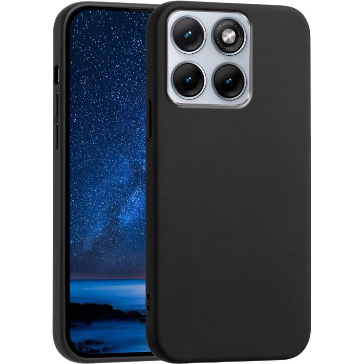 Силіконовий (TPU) чохол Deexe Matte Case для Motorola Edge 70 Fusion - Black: фото 1 з 8