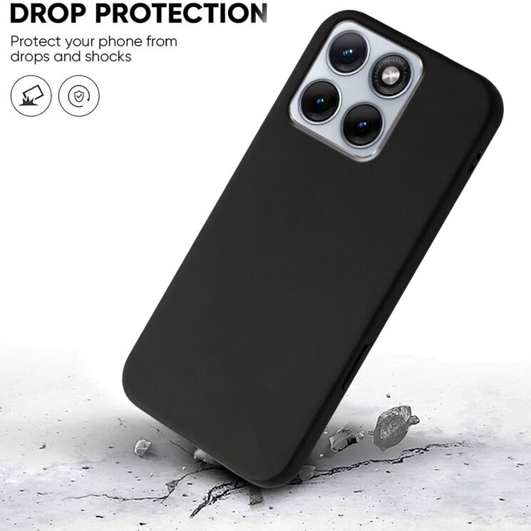 Силіконовий (TPU) чохол Deexe Matte Case для Motorola Edge 70 Fusion - Black: фото 5 з 8