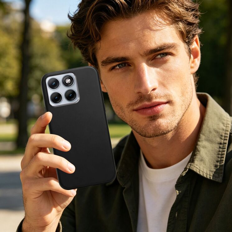 Силіконовий (TPU) чохол Deexe Matte Case для Motorola Edge 70 Fusion - Black: фото 6 з 8