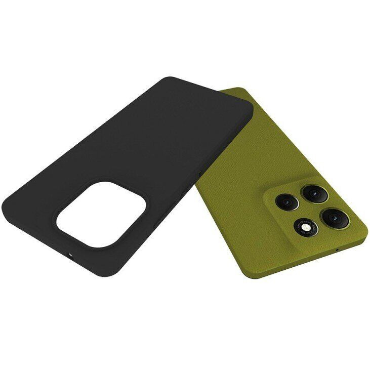 Силиконовый (TPU) чехол Deexe Matte Case для Motorola Moto G86 - Black: фото 2 из 5
