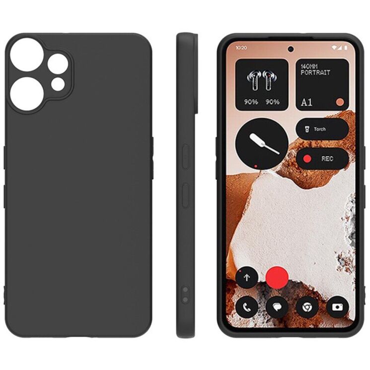 Силіконовий (TPU) чохол Deexe Matte Case для Nothing CMF Phone 2 Pro - Black: фото 5 з 5