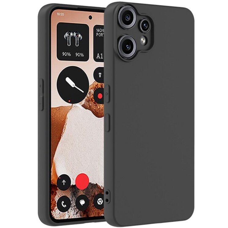 Силіконовий (TPU) чохол Deexe Matte Case для Nothing CMF Phone 2 Pro - Black: фото 1 з 5