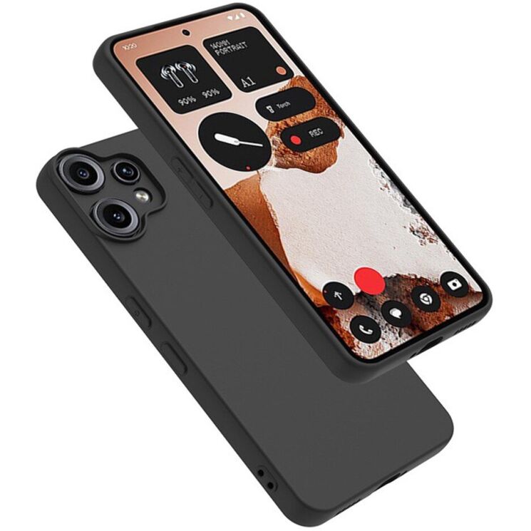 Силіконовий (TPU) чохол Deexe Matte Case для Nothing CMF Phone 2 Pro - Black: фото 2 з 5