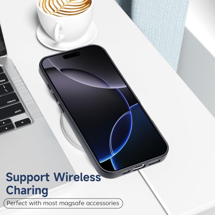 Силіконовий (TPU) чохол Deexe Matte Case для OPPO Reno 14 5G - Black: фото 5 з 7