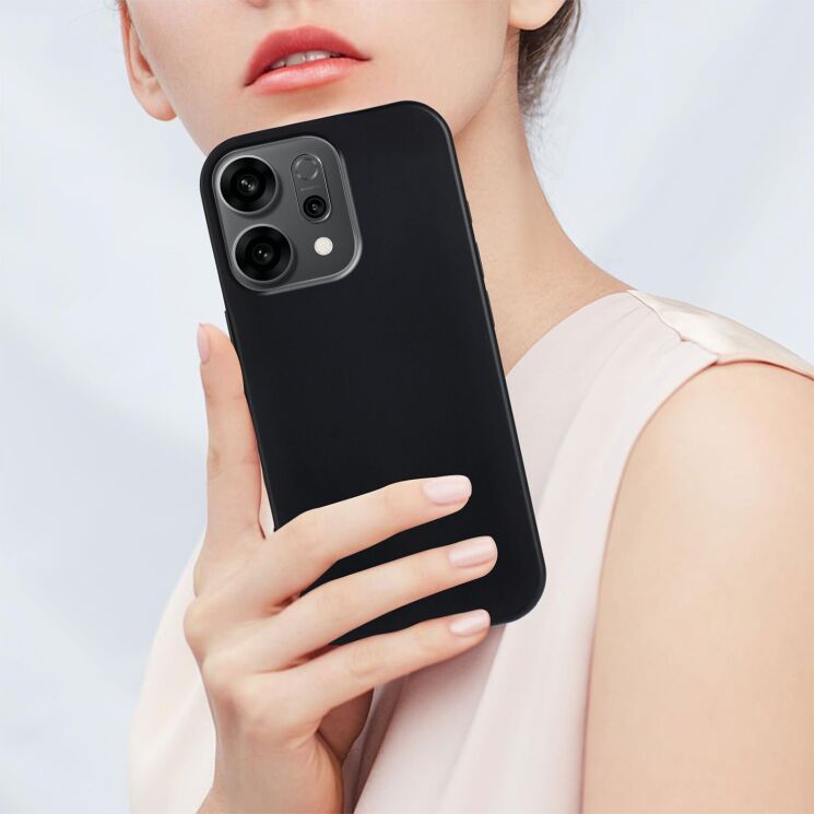 Силіконовий (TPU) чохол Deexe Matte Case для OPPO Reno 14 5G - Black: фото 7 з 7