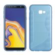 Силиконовый (TPU) чехол Deexe S Line для Samsung Galaxy J4+ (J415) - Blue (201561L)