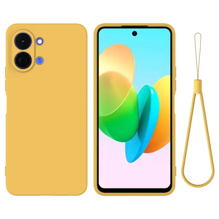 Силиконовый (TPU) чехол Deexe Silicone Case для TECNO Spark Go 3 - Yellow: фото 1 из 9