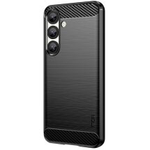 Силиконовый (TPU) чехол MOFI Carbon Fiber для Samsung Galaxy S25 (S931) - Black: фото 1 из 9