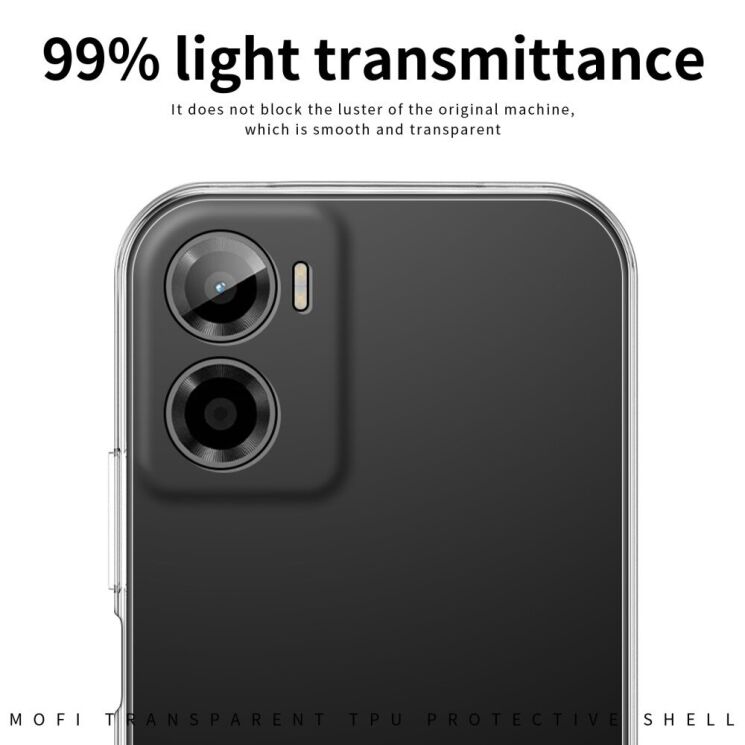 Силиконовый (TPU) чехол MOFI Thin Guard для Motorola Moto G05 / Moto E15 - Transparent: фото 7 из 11