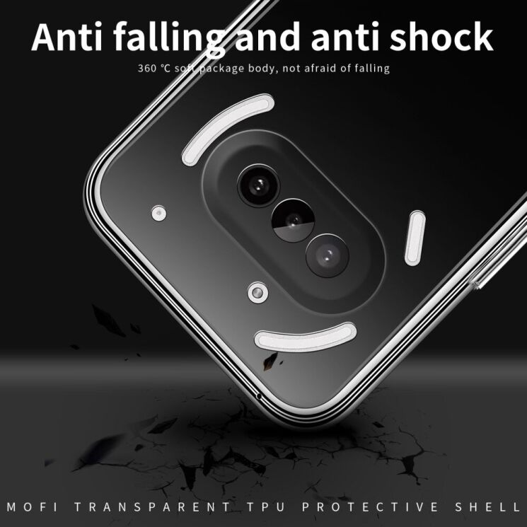 Силиконовый (TPU) чехол MOFI Thin Guard для Nothing Phone (3a) - Transparent: фото 9 из 10