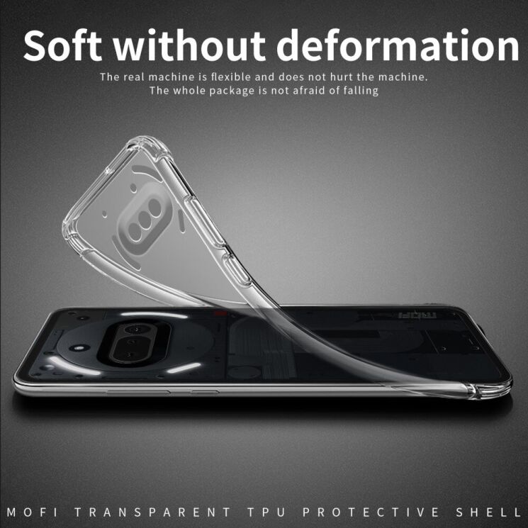 Силиконовый (TPU) чехол MOFI Thin Guard для Nothing Phone (3a) - Transparent: фото 4 из 10