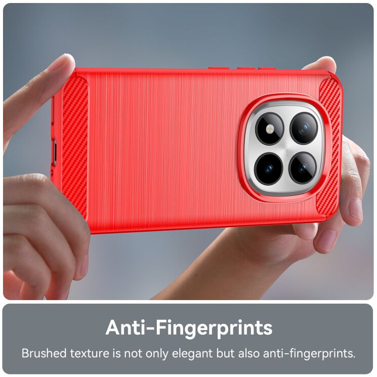 Силиконовый (TPU) чехол UniCase Carbon для Xiaomi Redmi Note 15 Pro Plus / Poco M8 Pro 5G - Black: фото 5 из 8