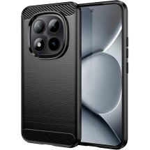 Силиконовый (TPU) чехол UniCase Carbon для Xiaomi Redmi Note 15 Pro Plus / Poco M8 Pro 5G - Black: фото 1 из 8