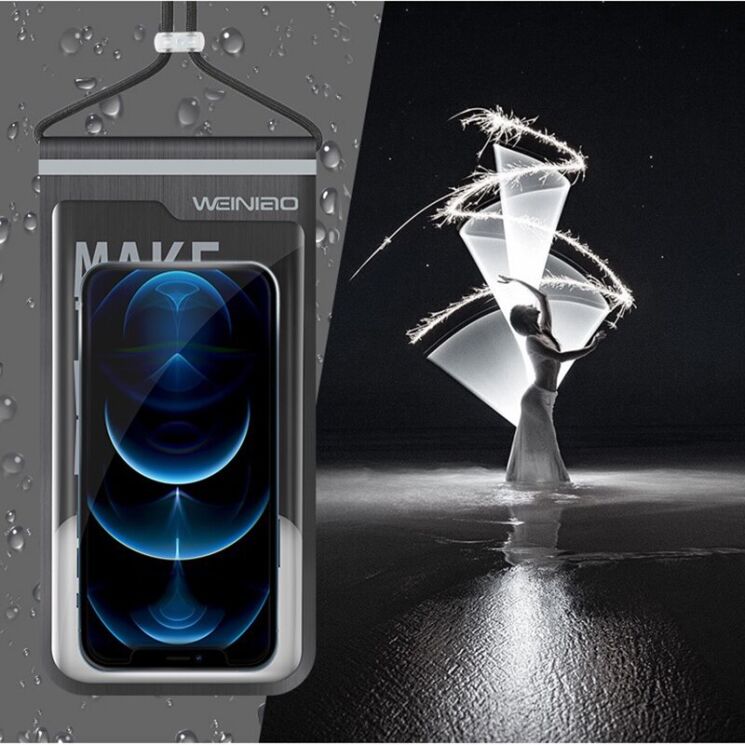 Вологозахисний чохол WEINIAO Waterproof Bag - Black (981863B) Вологозахисний чохол WEINIAO Waterproof Bag - Black: фото 4 з 10