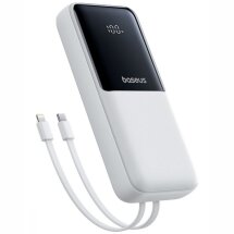 Внешний аккумулятор Baseus Lipow 22.5W (20000mAh) + кабель Type-C + Lightning (P10079102213-00) - White: фото 1 из 25
