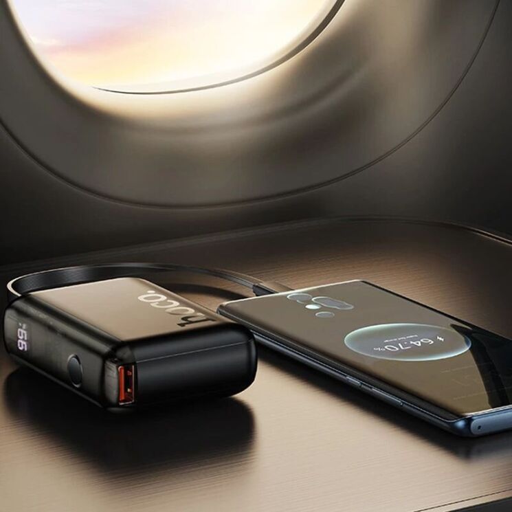 Зовнішній акумулятор Hoco J139 Hero PD20W (10000mAh) + кабель Type-C - Black: фото 5 з 6