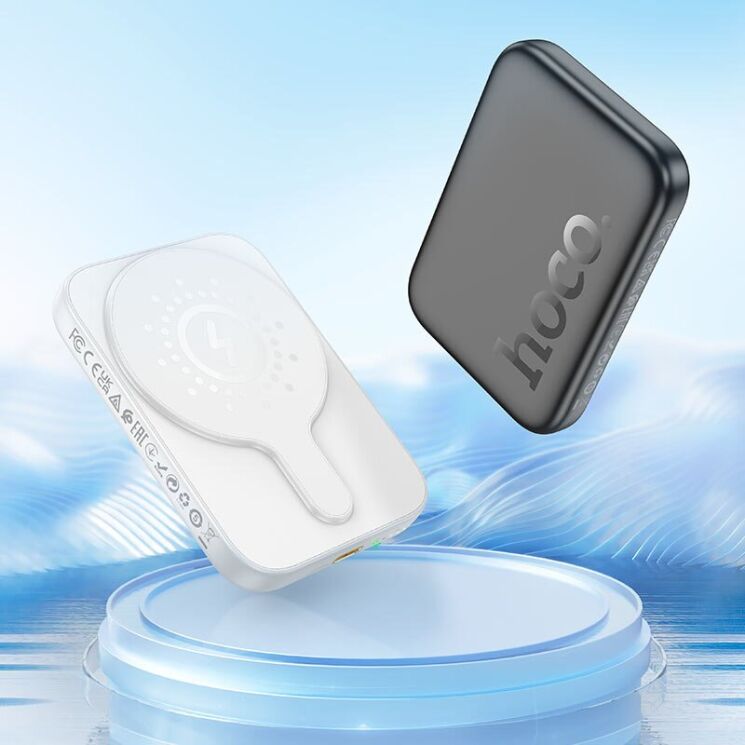 Зовнішній акумулятор з бездротовою зарядкою Hoco J117 Esteem PD20W MagSafe (5000mAh) - Black: фото 7 з 7