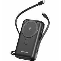 Внешний аккумулятор SWISSTEN MagSafe 22.5W (20000mAh) + кабель Type-C + Lightning - Black: фото 1 из 4