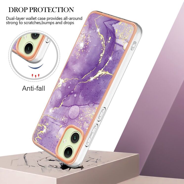 Захисний чохол Deexe Marble Case для Samsung Galaxy A06 (A065) - White: фото 2 из 6