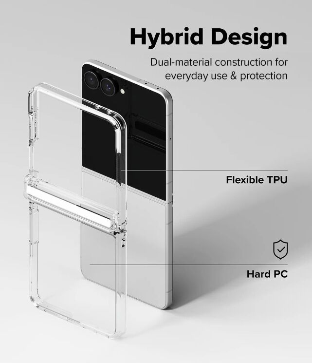 Защитный чехол Ringke Fusion Flap для Samsung Galaxy Flip 8 (8800328819399) - Clear: фото 12 из 20