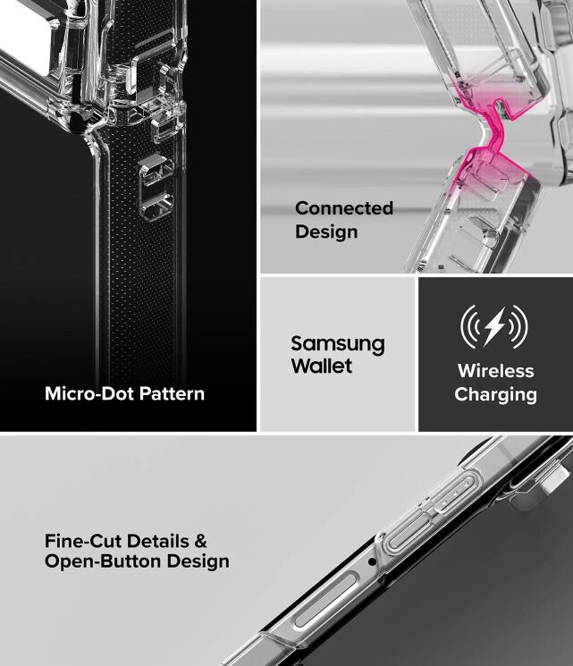 Защитный чехол Ringke Fusion Flap для Samsung Galaxy Flip 8 (8800328819399) - Clear: фото 16 из 20