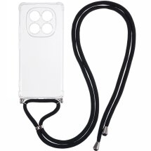Захисний чохол UniCase AirBag with Strap для Xiaomi Redmi Note 14 Pro 5G - Transparent: фото 1 из 5