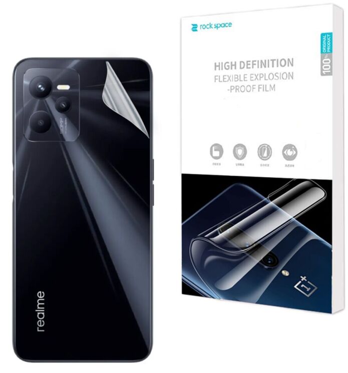 Захисна плівка на задню панель RockSpace Explosion-Proof SuperClear для Realme C35: фото 1 з 9