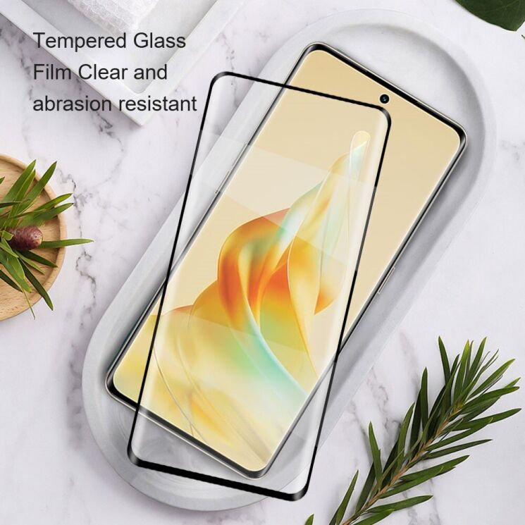 Защитное стекло AMORUS 3D Curved Full Glue для OPPO Reno8 T - Black: фото 5 из 9