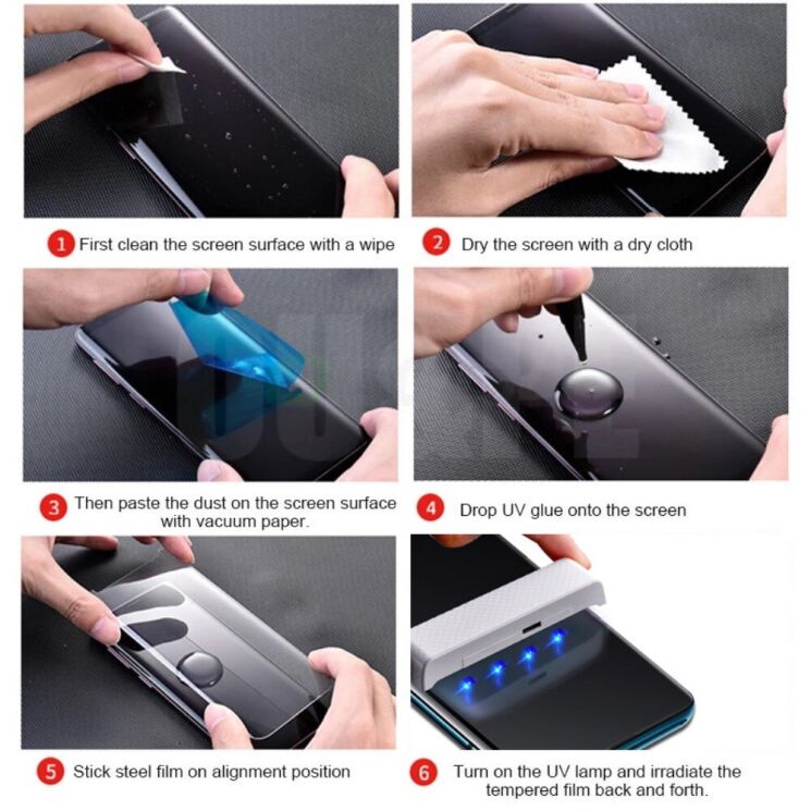 Захисне скло AMORUS 3D Curved UV для OnePlus 8 (без лампи) -: фото 5 з 11