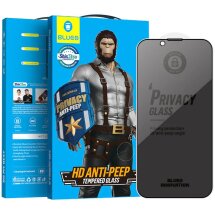 Защитное стекло Blueo Full Cover Anti-Peep для Apple iPhone 15 Plus / iPhone 16 Plus - Black: фото 1 из 3