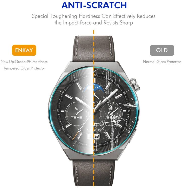 Захисне скло ENKAY 9H Screen Protector для Samsung Galaxy Watch 8 Classic: фото 5 з 8
